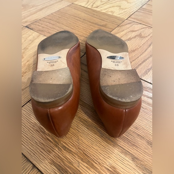 Sarah Flint Natalie Brown Leather Pointed Toe Flats 38 size 8 - Picture 10 of 12
